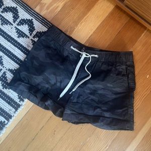 Vuori Ripstop Black Camo Shorts Organic Cotton